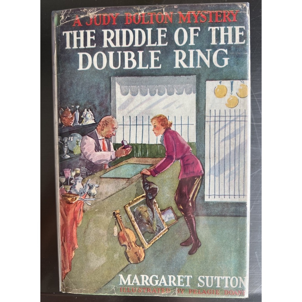 1937 Judy Bolton #10 Riddle of the Double Ring 1st Edition DJ Margaret Sutton